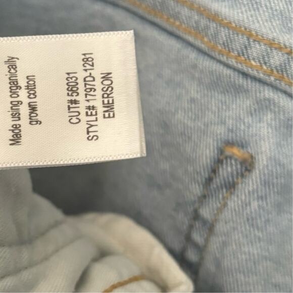 Citizens of Humanity Light Wash Distressed Raw Hem Emerson Mid Rise Jeans - Picture 7 of 7